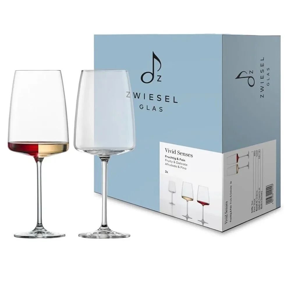 NIB Zwiesel Glas Wine Glass Fruity & Fine Vivid Senses Set of 2 $54